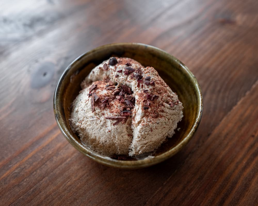 Homemade Ice Cream with Bitcoin Beans Cacao & Nibs